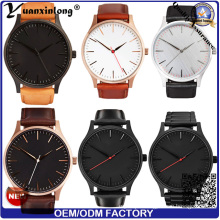 Yxl-158 Factory Directly Wrist Watch Genuine Leather Hand Men′s Watch Luxury Businessman Vogue Stainless Steel Band Watch